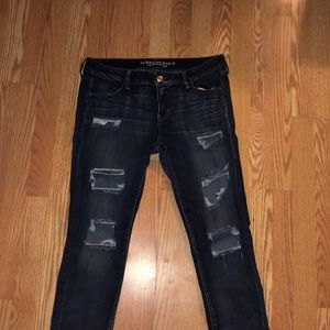 American Eagle Ripped Jeans Size 14 Long